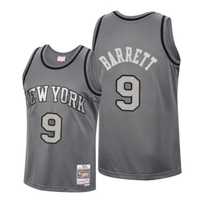 Men R.J. Barrett Knicks #9 Metal Works Jersey
