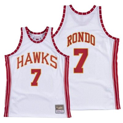 Men Rajon Rondo Hawks #7 Hardwood Classics Retro Jersey