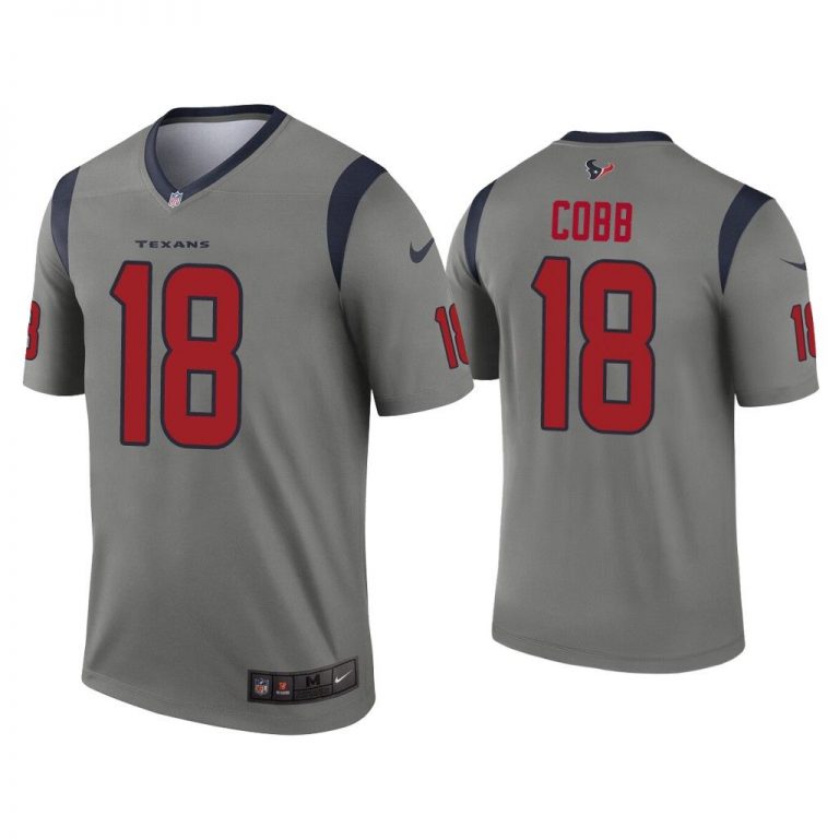 Men Randall Cobb Houston Texans Gray Inverted Legend Jersey