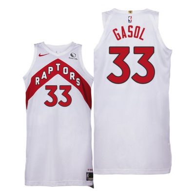 Men Raptors #33 Marc Gasol White 2020-21 Association Jersey True North