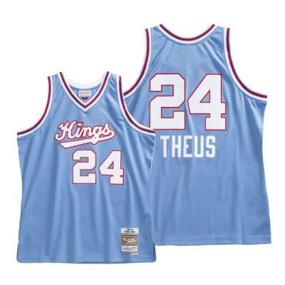 Men Reggie Theus Sacramento Kings Hardwood Classics Blue Jersey