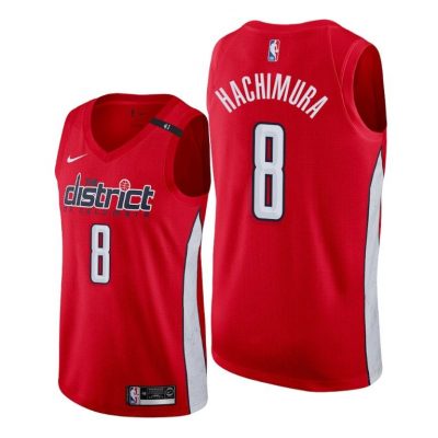 Men Rui Hachimura #8 Wizards 2020 Honors Unseld Earned Jersey Red