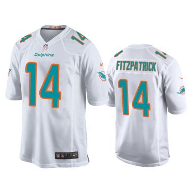 Men Ryan Fitzpatrick #14 Miami Dolphins White Game Jersey
