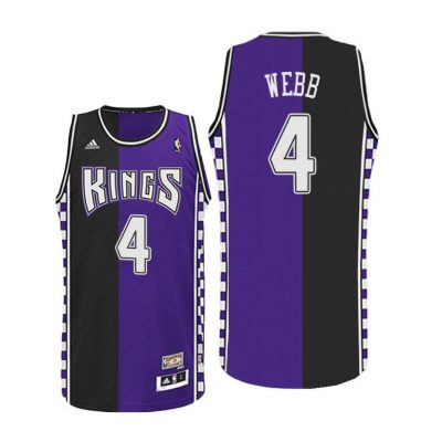 Men Sacramento Kings Spud Webb Purple 1994-95 Hardwood Classic Jersey