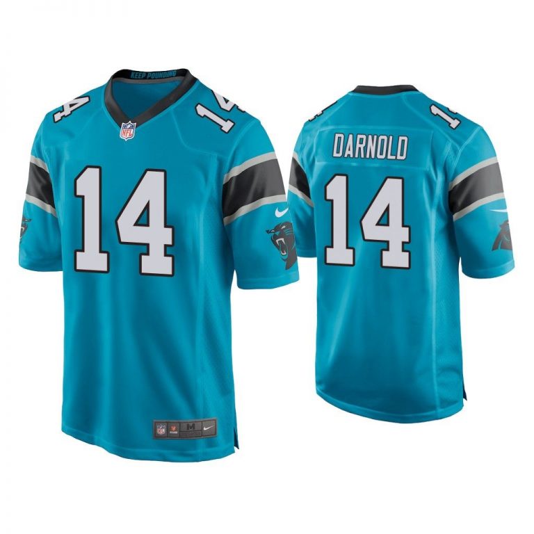 Men Sam Darnold Carolina Panthers Blue Game Jersey