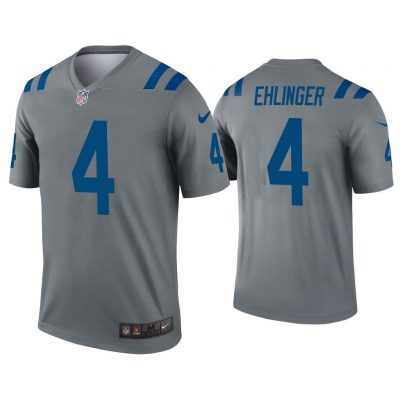 Men Sam Ehlinger Indianapolis Colts Gray Inverted Legend Jersey