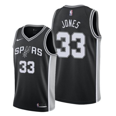 Men San Antonio Spurs #33 Tre Jones Black 2020-21 Icon Jersey 2020 NBA Draft