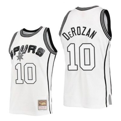 Men San Antonio Spurs Demar Derozan Outdated Classic White Mitchell Ness Jersey