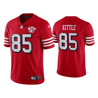 Men San Francisco 49ers 75th Anniversary George Kittle Scarlet Limited Jersey