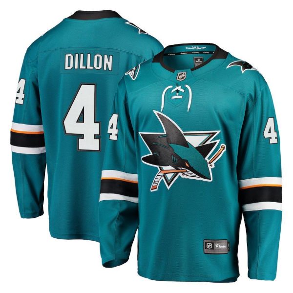 Men San Jose Sharks Brenden Dillon Teal Breakaway Jersey