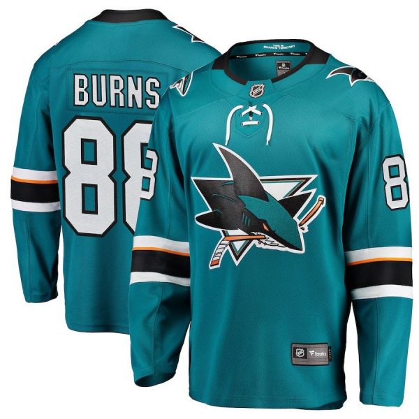 Men San Jose Sharks Brent Burns Teal Home Premier Breakaway Player Jersey