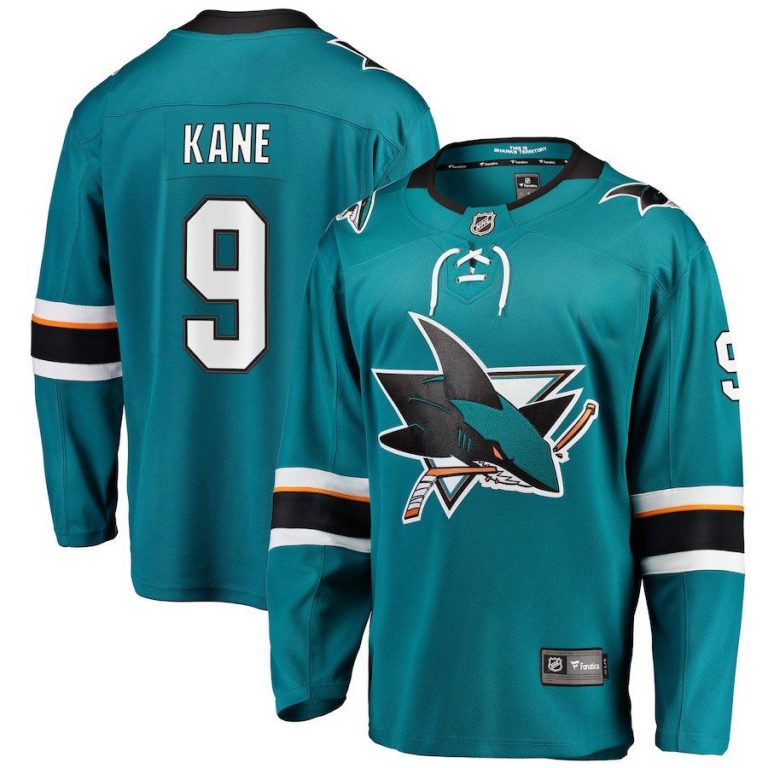 Men San Jose Sharks Evander Kane Teal Breakaway Player Jersey