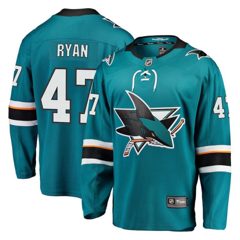 Men San Jose Sharks Joakim Ryan Teal Breakaway Jersey