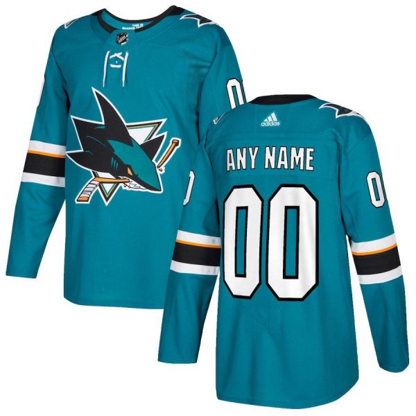 Men San Jose Sharks Teal Custom Jersey