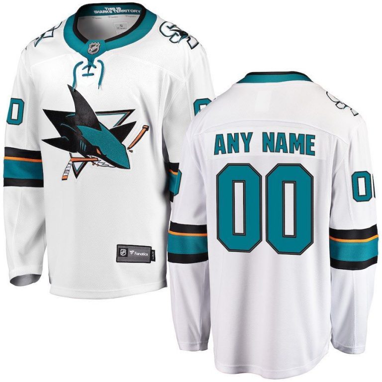 Men San Jose Sharks Teal Home Breakaway Custom Jersey