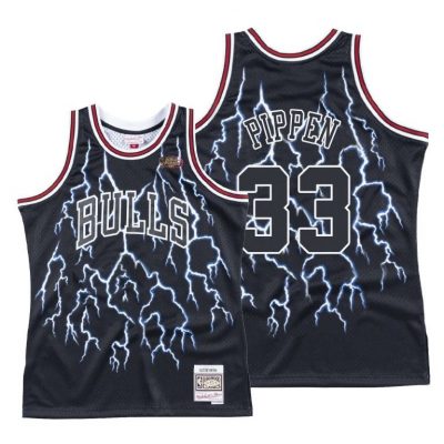 Men Scottie Pippen Chicago Bulls #33 Men Lightning Jersey