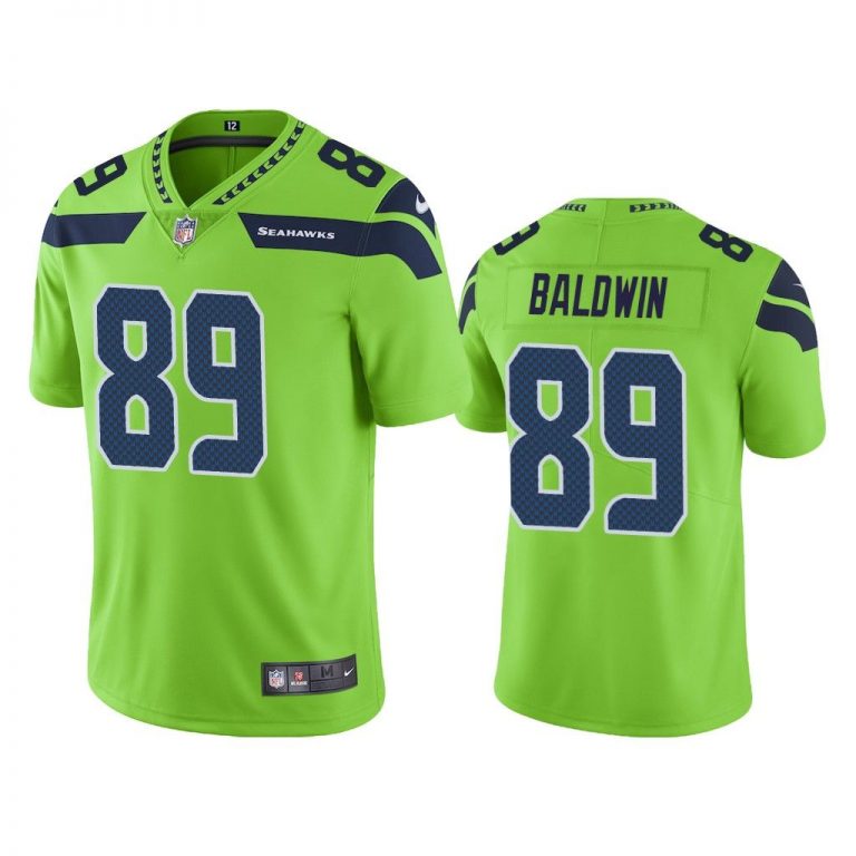 Men Seattle Seahawks Doug Baldwin #89 Neon Green Color Rush Limited Jersey