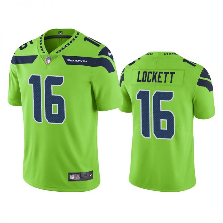 Men Seattle Seahawks Tyler Lockett #16 Green Color Rush Limited Jersey