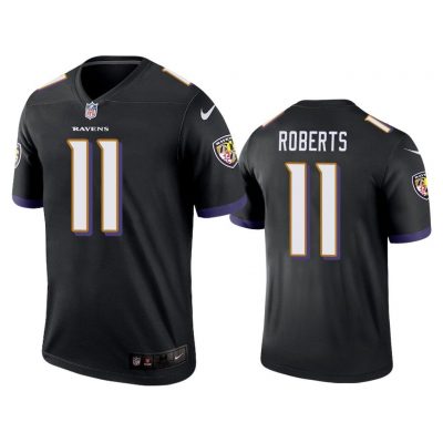 Men Seth Roberts #11 Baltimore Ravens Black Legend Jersey