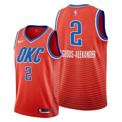 Men Shai Gilgeous-Alexander Oklahoma City Thunder #2 Orange 2019-20 Statement Jersey