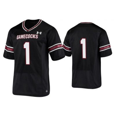 Men South Carolina Gamecocks #1 Black Replica Football Jersey