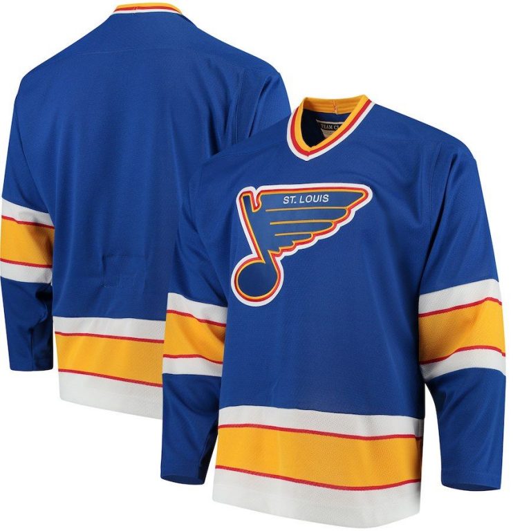 Men St. Louis Blues CCM Royal Classic Throwback Team Jersey