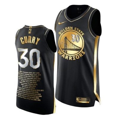 Men Stephen Curry Warriors #30 NBA Record Setter Jersey Black