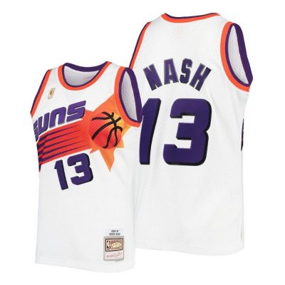 Men Steve Nash Phoenix Suns 1996-1997 Hardwood Classics White Jersey Men