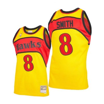 Men Steve Smith Atlanta Hawks Yellow 2021 Reload 2.0 Jersey Throwback