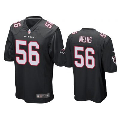 Men Steven Means #56 Atlanta Falcons Black Game Jersey