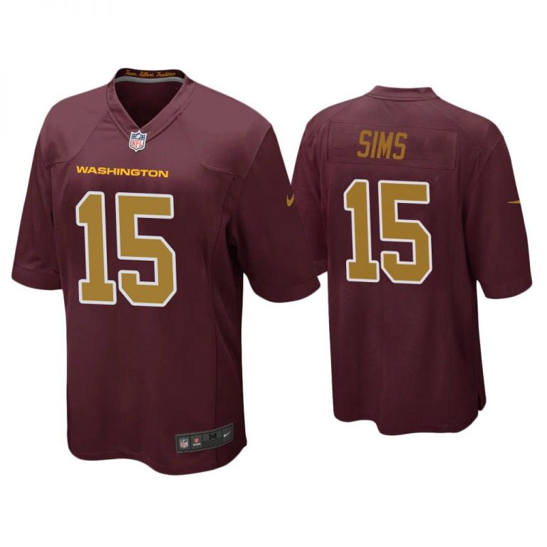 Men Steven Sims Washington Football Team Burgundy Alternate Game Jersey