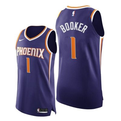 Men Suns #1 Devin Booker Purple 2020-21 Icon Jersey