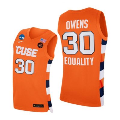 Men Syracuse Orange 2021 March Madness Sweet 16 Billy Owens Orange Equality Jersey