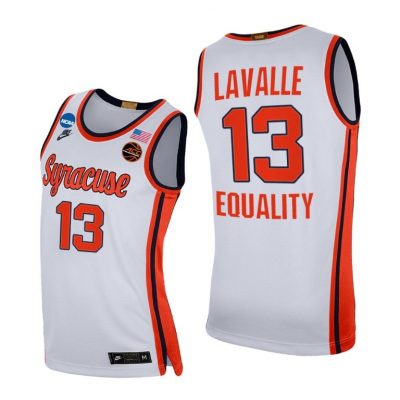 Men Syracuse Orange 2021 March Madness Sweet 16 Chris Lavalle White Equality Jersey