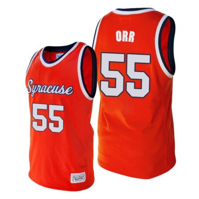 Men Syracuse Orange Louis Orr #55 Orange Alumni College Basketball Jersey