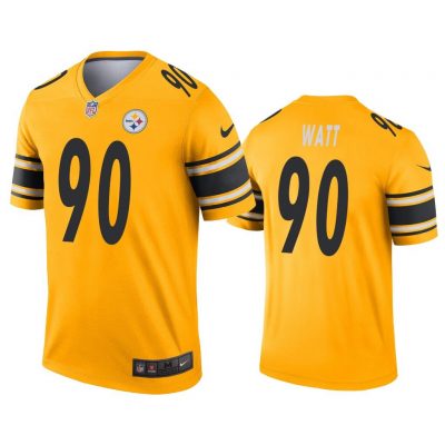 Men T.J. Watt Pittsburgh Steelers Gold Inverted Legend Jersey