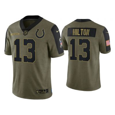 Men T.Y. Hilton Indianapolis Colts Olive 2021 Salute To Service Limited Jersey