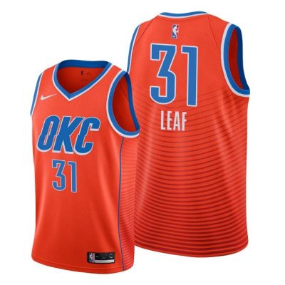 Men TJ Leaf Oklahoma City Thunder 2020-21 Statement Jersey - Orange