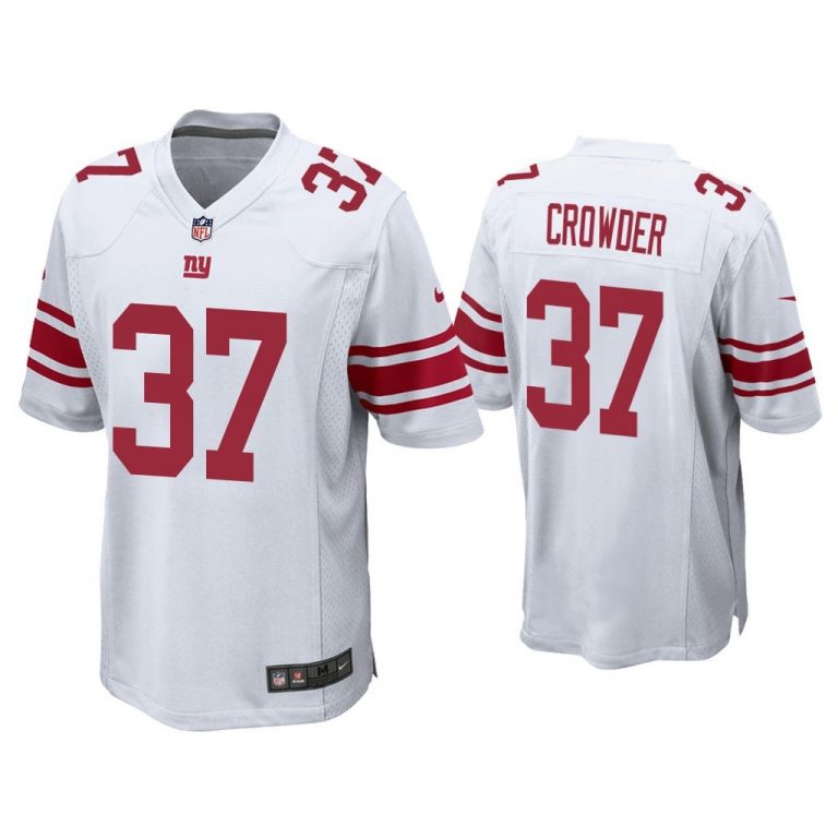 Men Tae Crowder New York Giants White Game Jersey