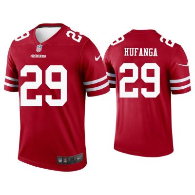 Men Talanoa Hufanga San Francisco 49ers Scarlet Legend Jersey