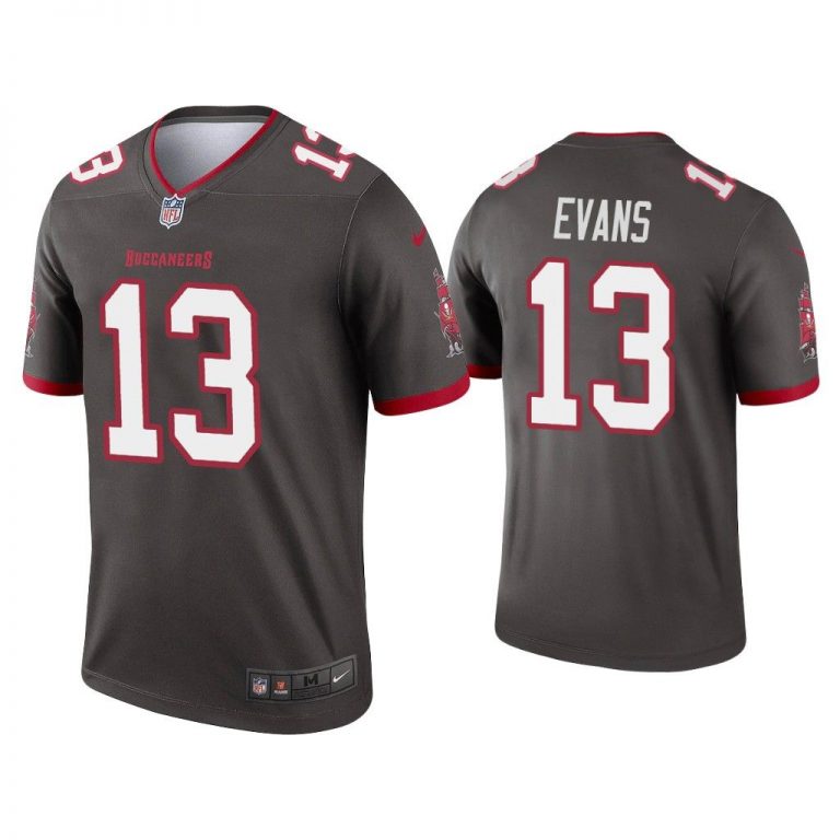 Men Tampa Bay Buccaneers Mike Evans Tampa Bay Buccaneers Pewter Legend Jersey