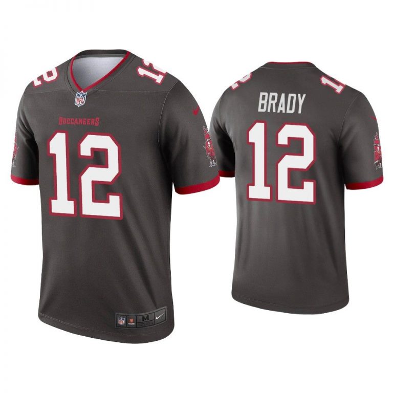 Men Tampa Bay Buccaneers Tom Brady Tampa Bay Buccaneers Pewter Legend Jersey