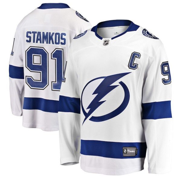 Men Tampa Bay Lightning Steven Stamkos White Breakaway Player Jersey