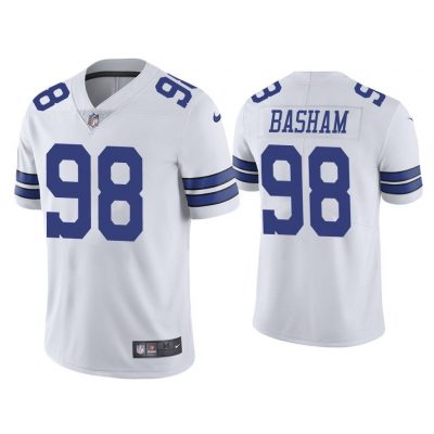 Men Tarell Basham Dallas Cowboys White Vapor Limited Jersey