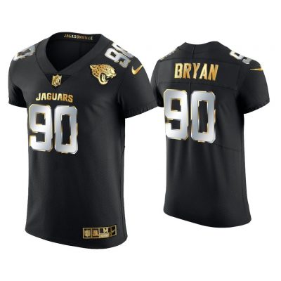 Men Taven Bryan Jacksonville Jaguars Black Golden Edition Elite Jersey