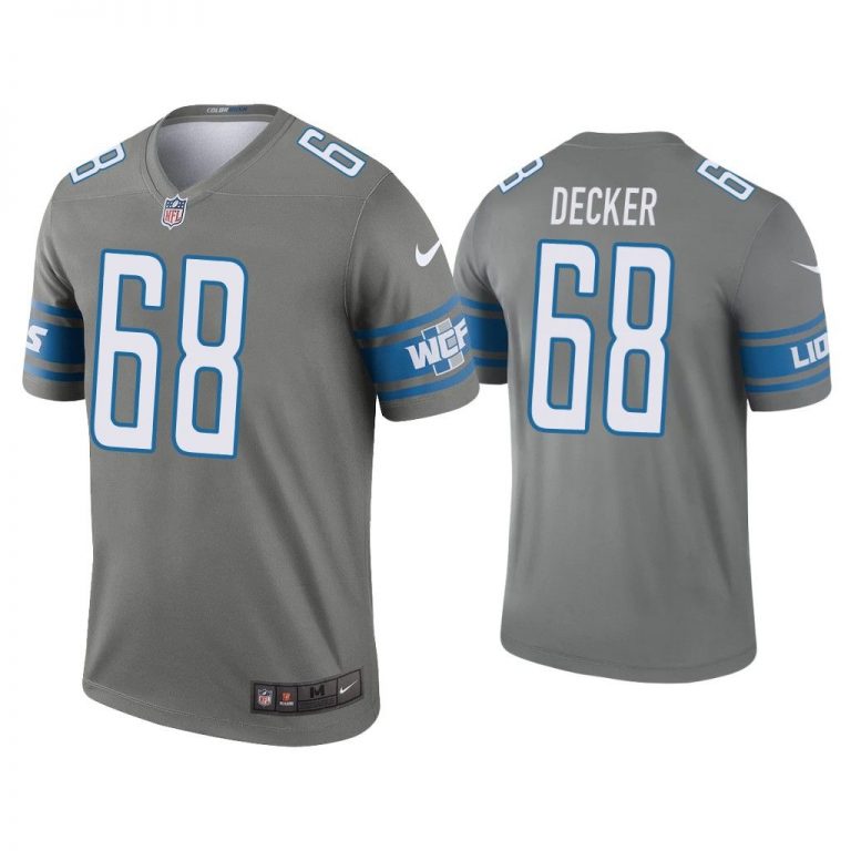 Men Taylor Decker Detroit Lions Steel Legend Jersey