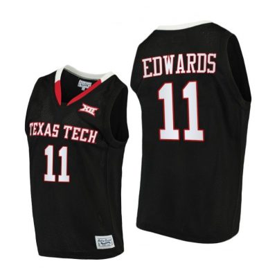 Men Texas Tech Red Raiders Kyler Edwards #11 Black Alumni Limited 2020-21 Jersey