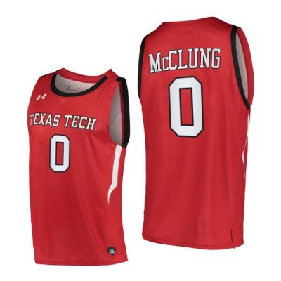Men Texas Tech Red Raiders Mac McClung #0 Red Alternate 2020-21 Jersey