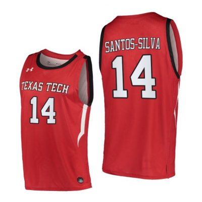 Men Texas Tech Red Raiders Marcus Santos-Silva #14 Red Alternate 2020-21 Jersey