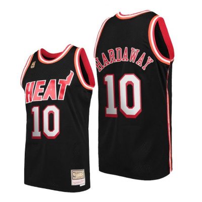 Men Tim Hardaway #10 Miami Heat Hardwood Classics 1996-2001 Black Jersey